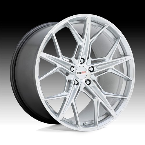 Cray Hammerhead Machined Silver Custom Corvette Wheels 1